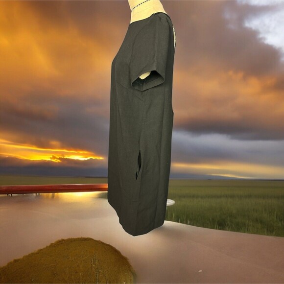 FRNCH Paris Dress Black Short Sleeves Work Party Mesh Back Panel NWT Size S - Picture 2 of 3